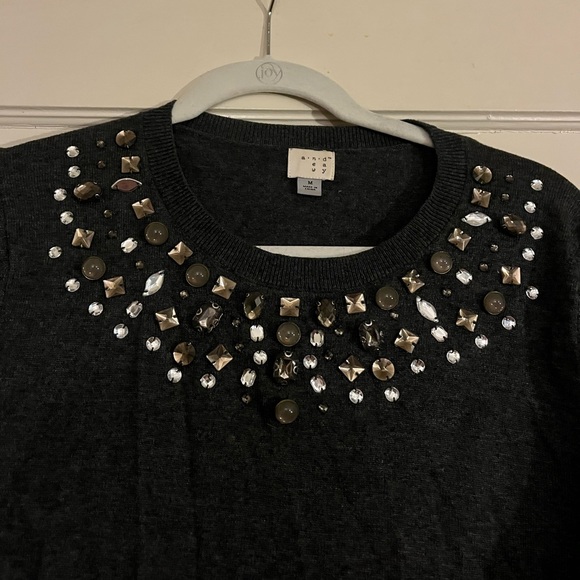 a new day Sweaters - Bejeweled collar sweater ✨